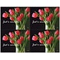 Generic Postcards; for Laser Printer; Red Tulips, 100/Pk