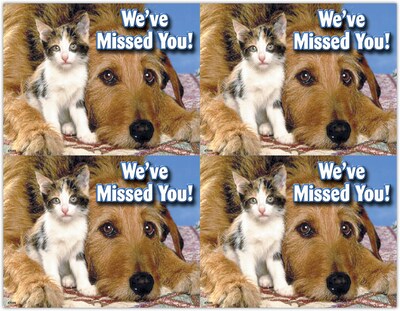 Photo Image Laser Postcards, Weve Missed You, 100/Pk