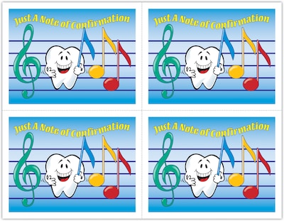 Smile Team™ Postcards; for Laser Printer; Music Notes, 100/Pk