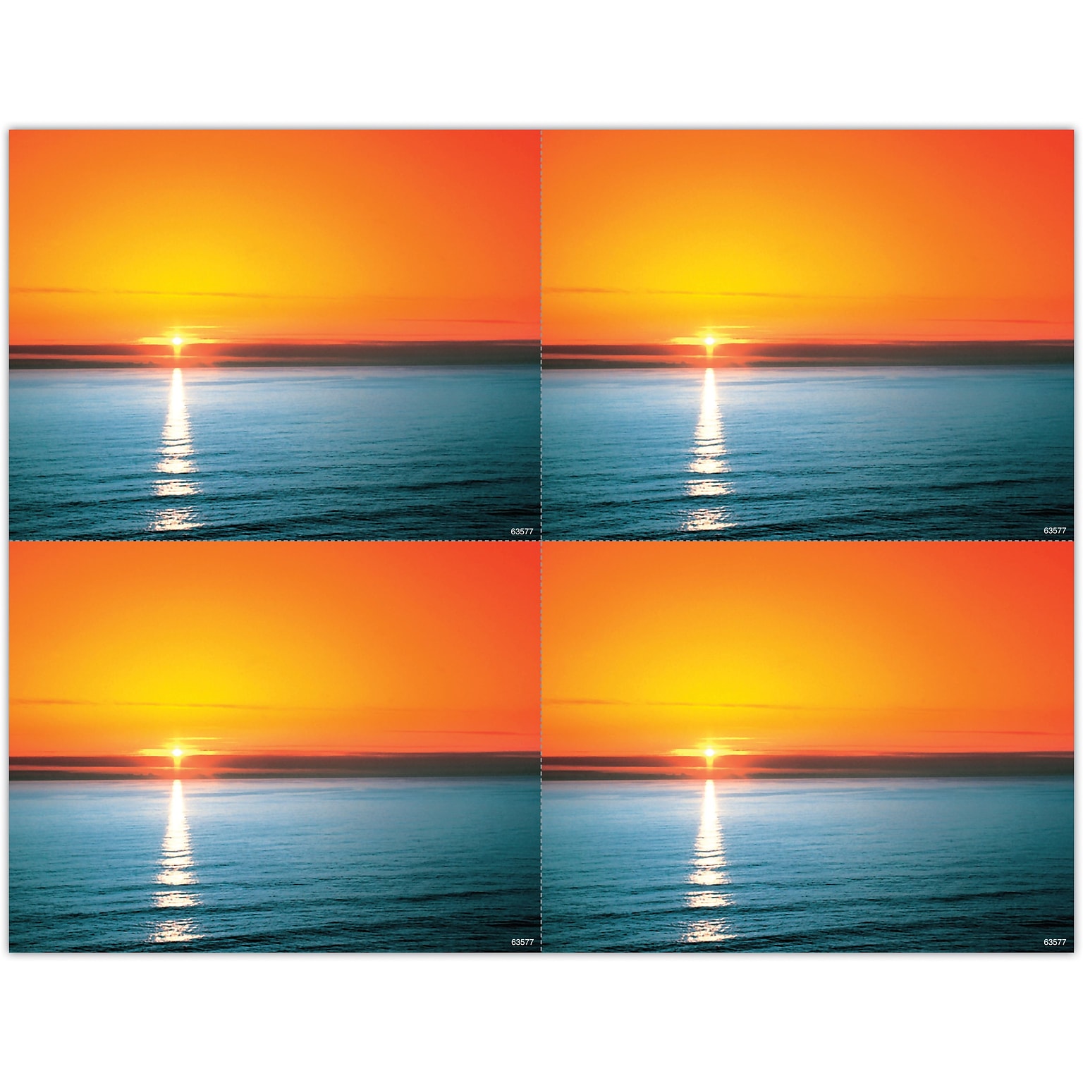 Scenic Postcards; for Laser Printer; Ocean Sunset, 100/Pk