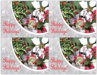 Photo Image Postcards; for Laser Printer; Happy Holidays, 100/Pk