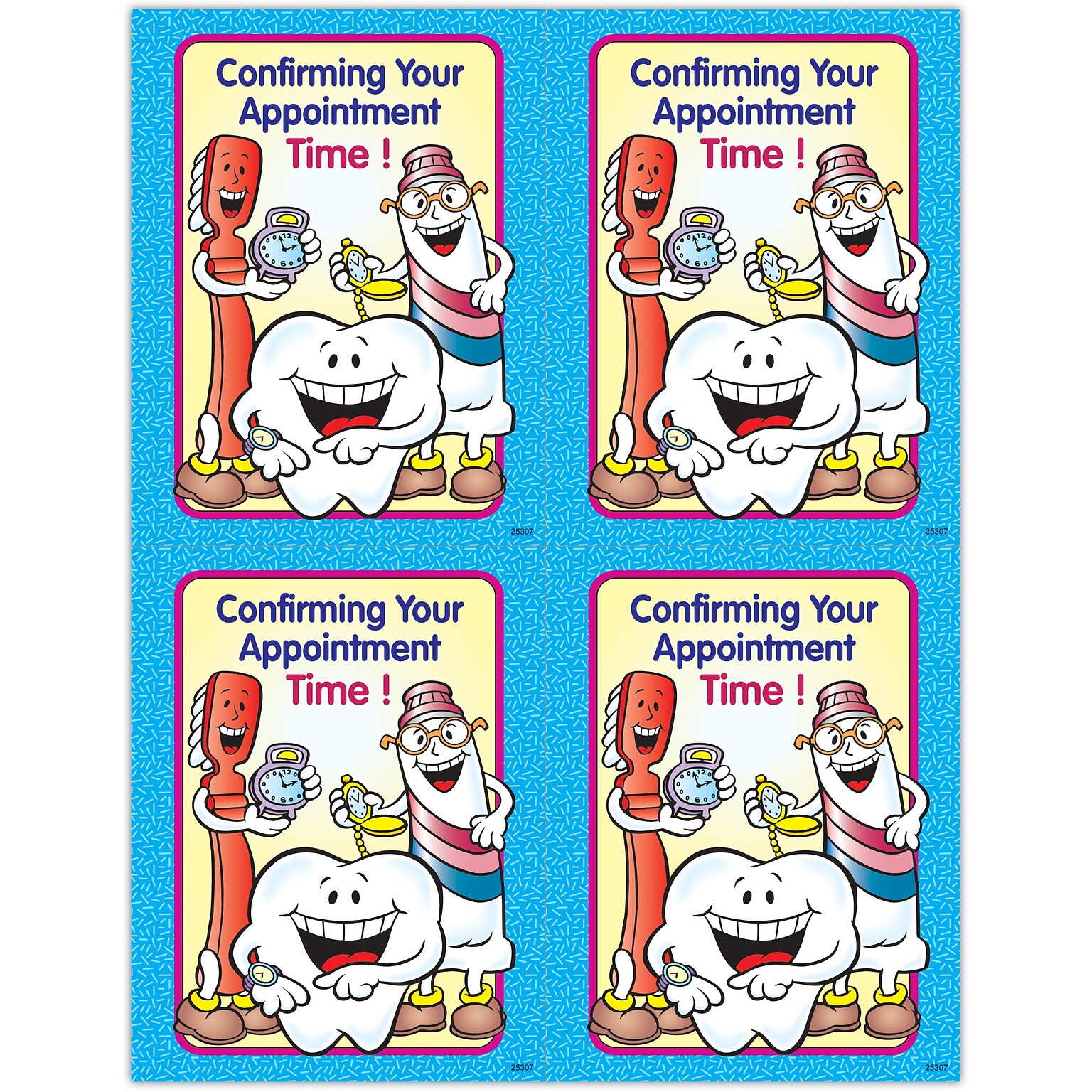 Smile Team™ Postcards; for Laser Printer; Confirming Your Appointment Time, 100/Pk