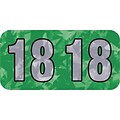 Medical Arts Press® Holographic End-Tab Year Labels; 2018, Green