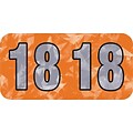 Medical Arts Press® Holographic End-Tab Year Labels; 2018, Orange