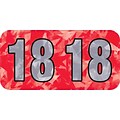 Medical Arts Press® Holographic End-Tab Year Labels; 2018, Red