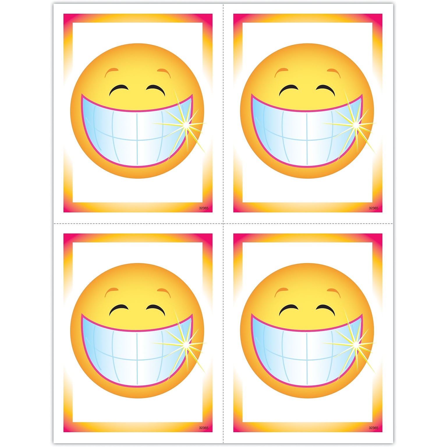 Graphic Image Postcards; for Laser Printer; Smiley Face with Teeth, 100/Pk