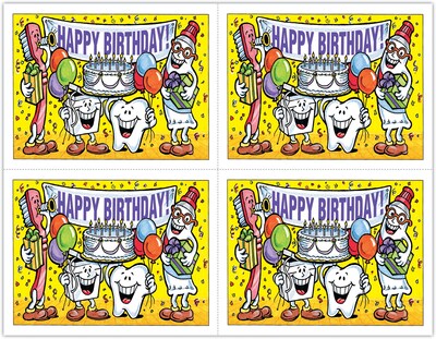 Smile Team™ Postcards; for Laser Printer; Smile Team Party, 100/Pk
