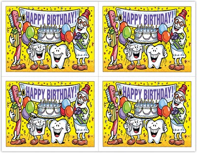 Smile Team™ Postcards; for Laser Printer; Smile Team Party, 100/Pk