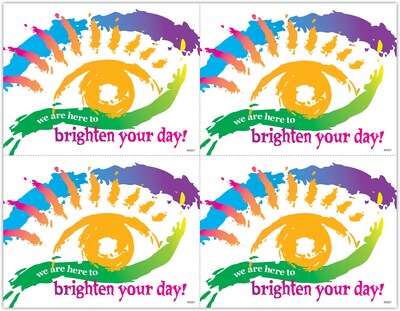 Graphic Image Postcards; for Laser Printer; Brighten Your Day, 100/Pk