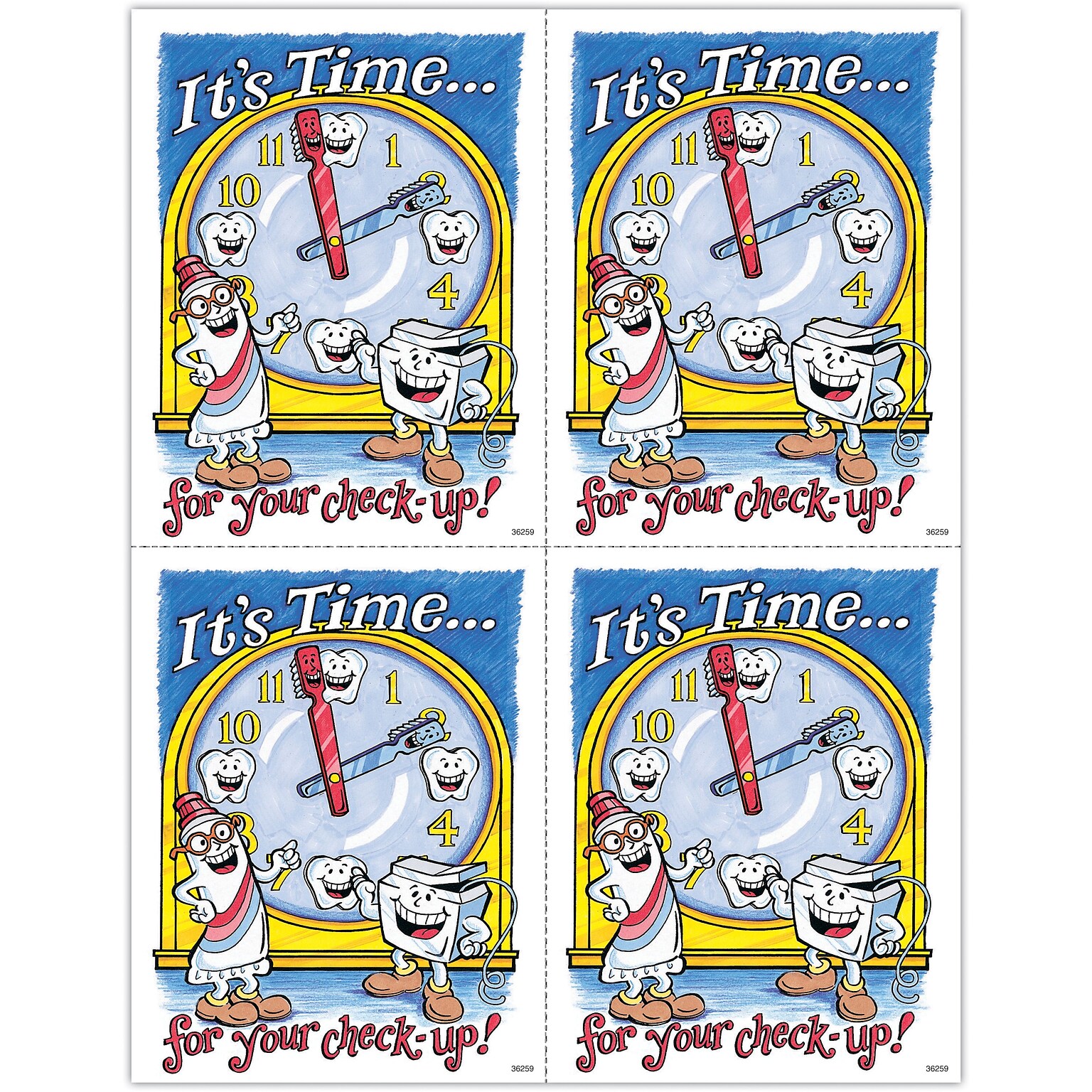 Dental Postcards; for Laser Printer; Smile Team™ Its Time, 100/Pk