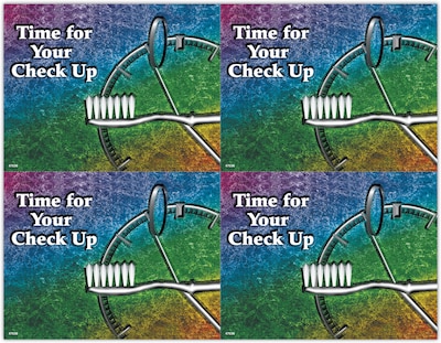 Gentle Dental Postcards; for Laser Printer; Brush and Mirror, 100/Pk