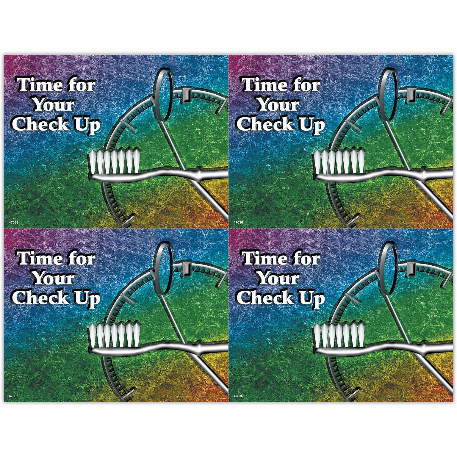 Gentle Dental Postcards; for Laser Printer; Brush and Mirror, 100/Pk