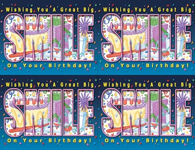 Graphic Image Postcards; for Laser Printer; Wishing Smile, 100/Pk