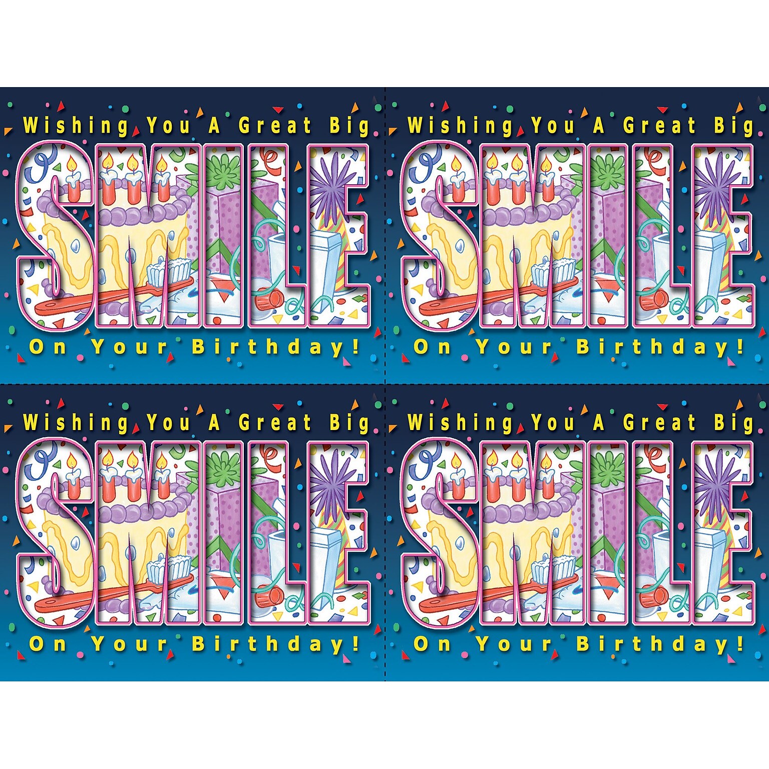 Graphic Image Postcards; for Laser Printer; Wishing Smile, 100/Pk