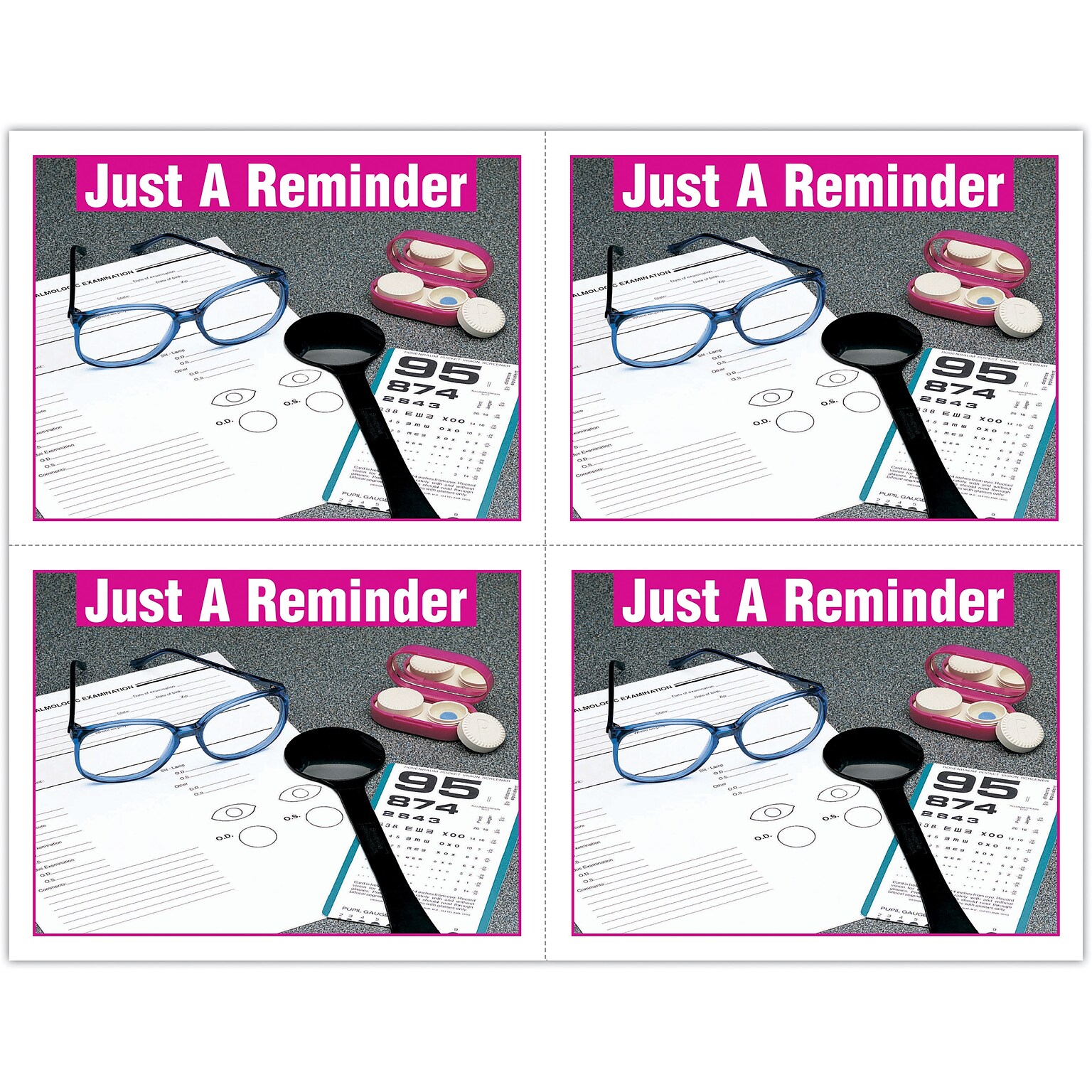 Graphic Image Postcards; for Laser Printer; Opti Reminder, 100/Pk