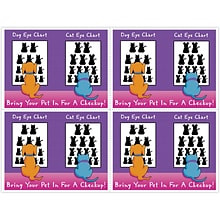 Humorous Postcards; for Laser Printer; Dog-Cat Eyechart, 100/Pk