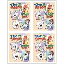 Smile Team™ Postcards; for Laser Printer; The 3 Steps To Happy Teeth, 100/Pk