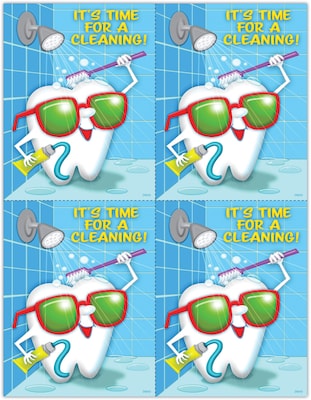 Graphic Image Postcards; for Laser Printer; Toothguy™, Time for Cleaning, 100/Pk