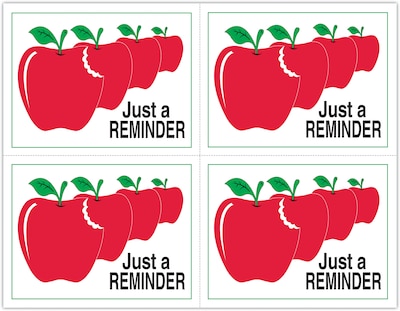 Graphic Image Postcards; for Laser Printer; Apples, Just a Reminder, 100/Pk