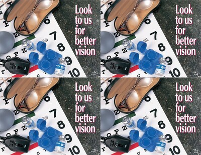 Preventive Postcards; for Laser Printer; Look to us...Vision, 100/Pk