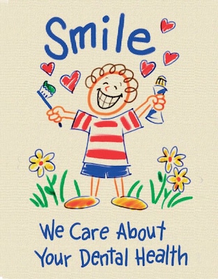 Recycled Postcards; for Laser Printer; Smile, We Care About Your Dental Health, 100/Pk