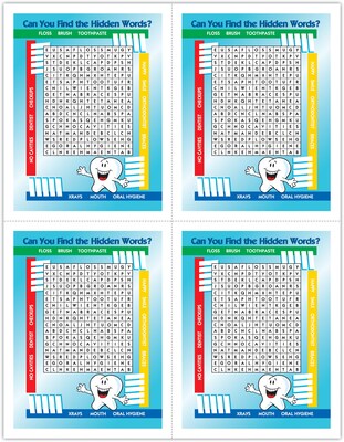 Smile Team™ Postcards; for Laser Printer; Hidden Words, 100/Pk