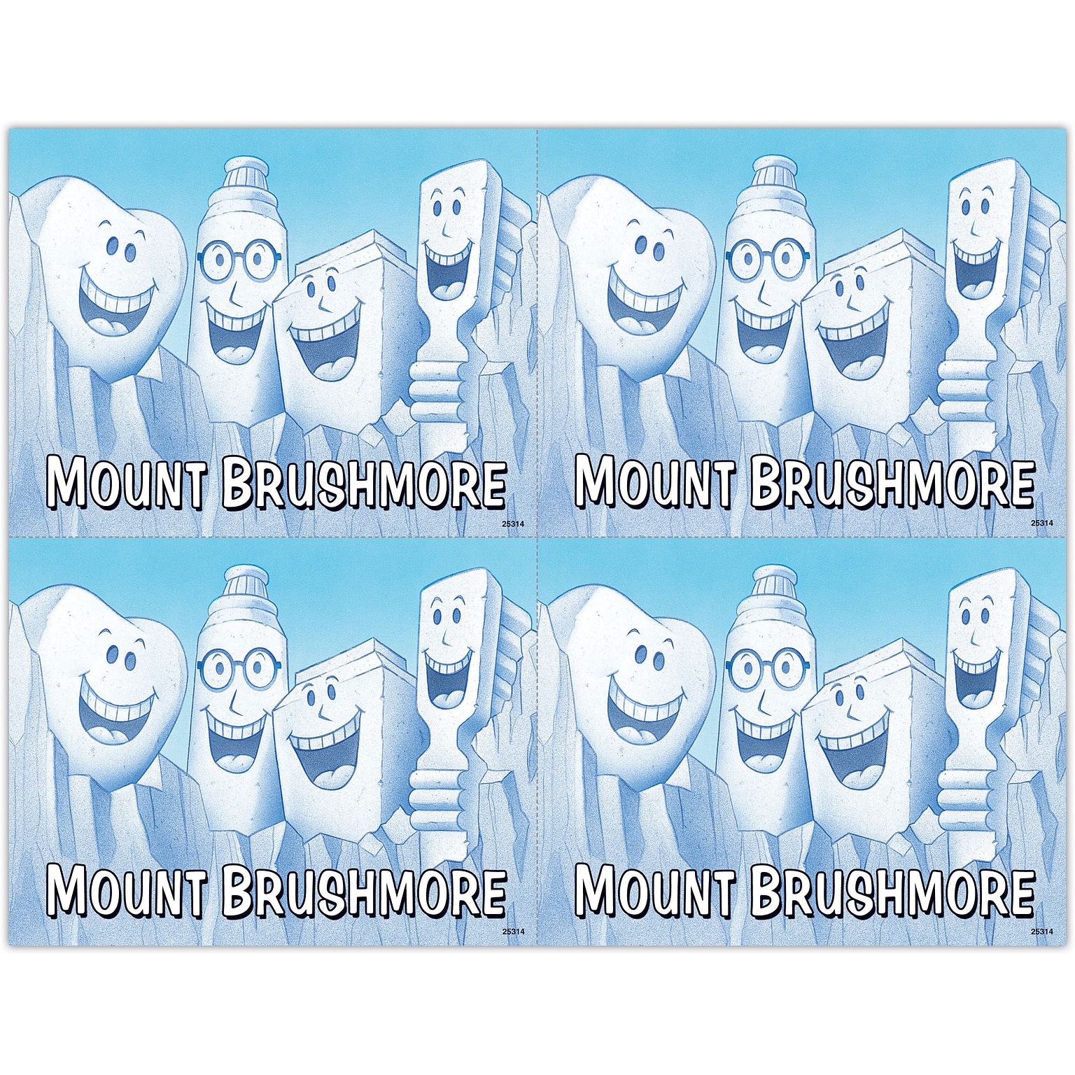 Smile Team™ Postcards; for Laser Printer; Mount Brushmore, 100/Pk