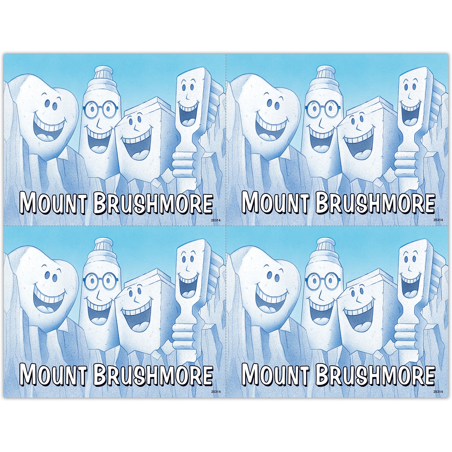 Smile Team™ Postcards; for Laser Printer; Mount Brushmore, 100/Pk