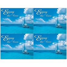 Scenic Postcards; for Laser Printer; Sailboat/Ocean, Enjoy the View, 100/Pk