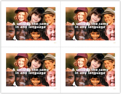 Graphic Image Postcards; for Laser Printer; Smile/Face Collage, 100/Pk