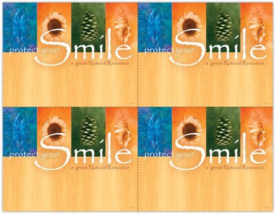 Photo Image Postcards; for Laser Printer; Protect Your Smile, A Great Natural Resource, 100/Pk