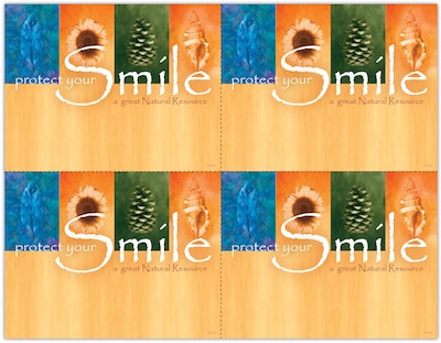 Photo Image Postcards; for Laser Printer; Protect Your Smile, A Great Natural Resource, 100/Pk