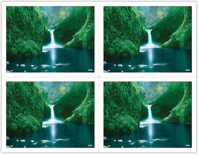 Generic Postcards; for Laser Printer; Jungle Waterfall, 100/Pk