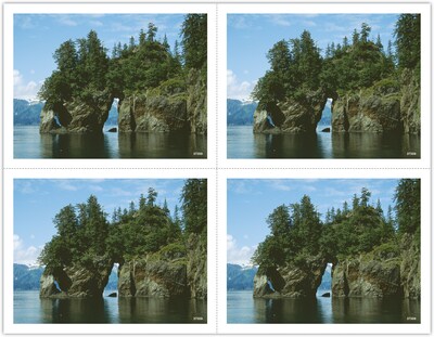 Generic Laser Postcards; Rock Archway in Lake, 100/Pk