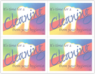 Hygienist Postcards; for Laser Printer; Hygienist Time, 100/Pk