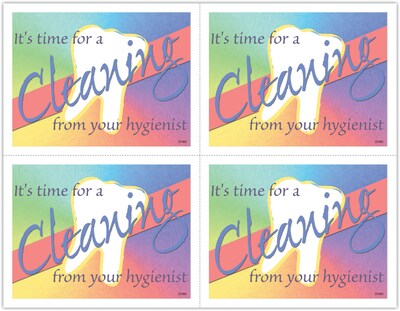 Hygienist Postcards; for Laser Printer; Hygienist Time, 100/Pk