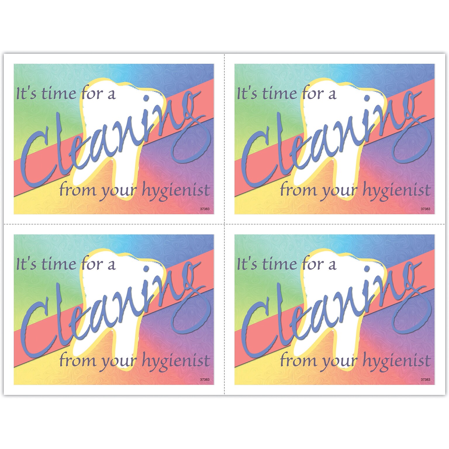 Hygienist Postcards; for Laser Printer; Hygienist Time, 100/Pk