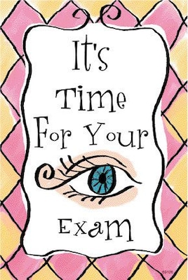 Graphic Image Postcards; for Laser Printer; Time For Eye Exam, 100/Pk