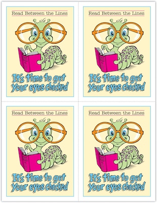 Humorous Postcards; for Laser Printer; Bookworm, 100/Pk