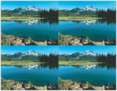 Generic Laser Postcards; Mountain Lake Scene, 100/Pk
