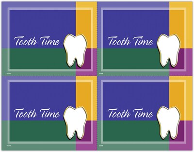 Gentle Dental Postcards; for Laser Printer; Tooth Time, 100/Pk