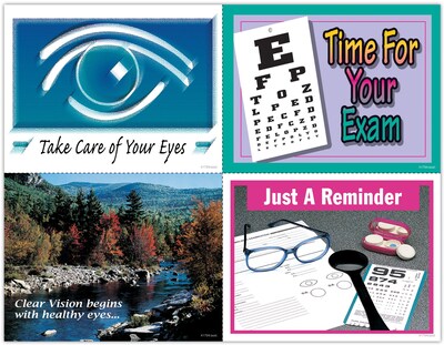 Eye Care Assorted Laser Postcards; Vision