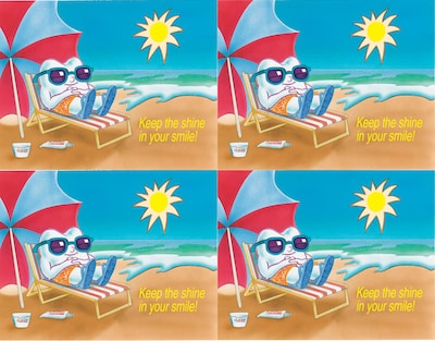 Toothguy® Postcards; for Laser Printer; Beach Scene, 100/Pk