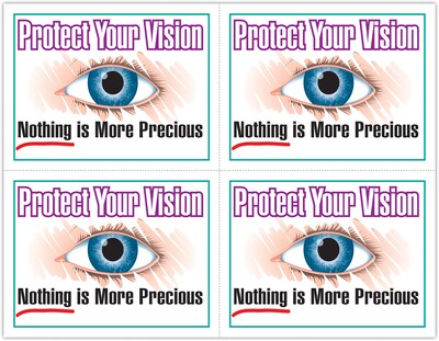 Preventive Postcards; for Laser Printer; Protect Vision, 100/Pk