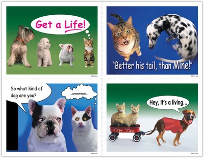 Veterinary Assorted Postcards; for Laser Printer; Dog and Cat Humor, 100/Pk