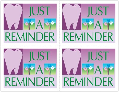 Graphic Image Postcards; for Laser Printer; Tooth, Flowers, 100/Pk