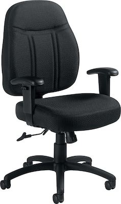 Offices To Go® Fabric Tilter Executive Chair with Arms, Black (OTG11652-QL10)