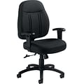 Offices To Go® Fabric Tilter Executive Chair with Arms, Black (OTG11652-QL10)
