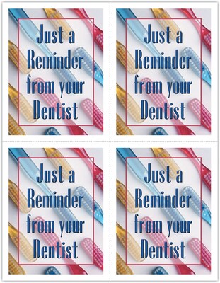 Graphic Image Postcards; for Laser Printer; Toothbrushes/Reminder, 100/Pk