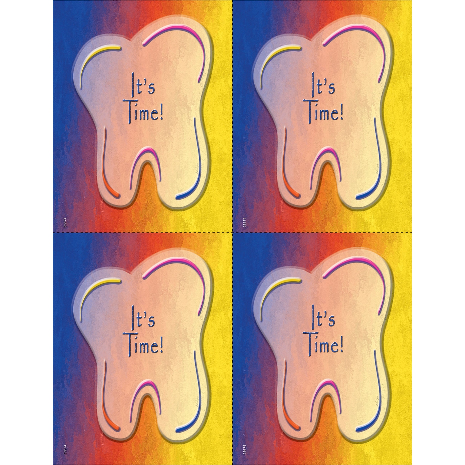 Graphic Image Postcards; for Laser Printer; Tooth Its Time, 100/Pk